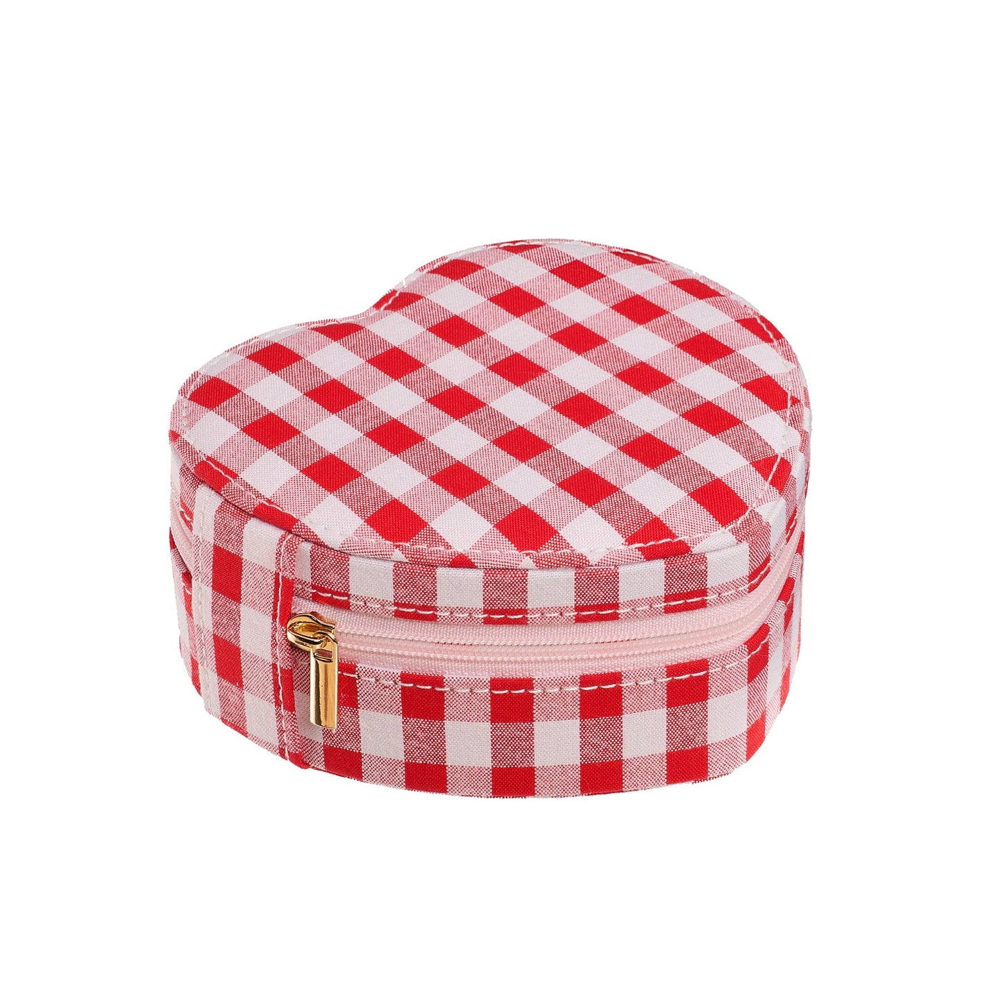 Gingham Love Hearts Jewelry Box
