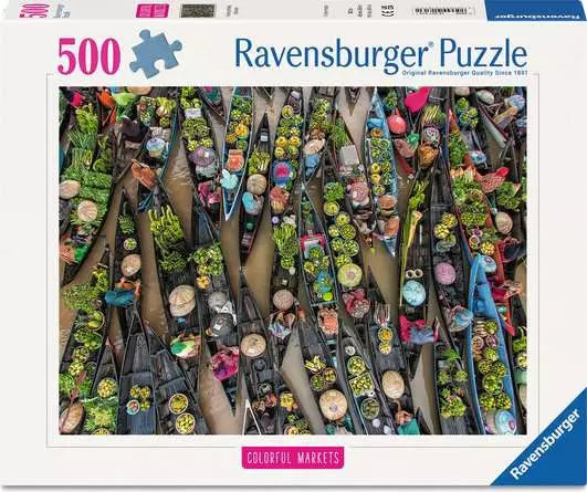 Floating Market, Indonesia 500 Piece Puzzle