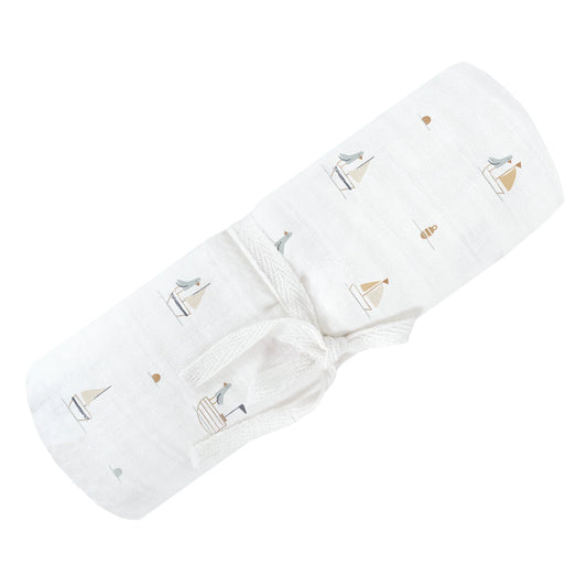 Perlimpinpin Muslin Swaddle - Boats