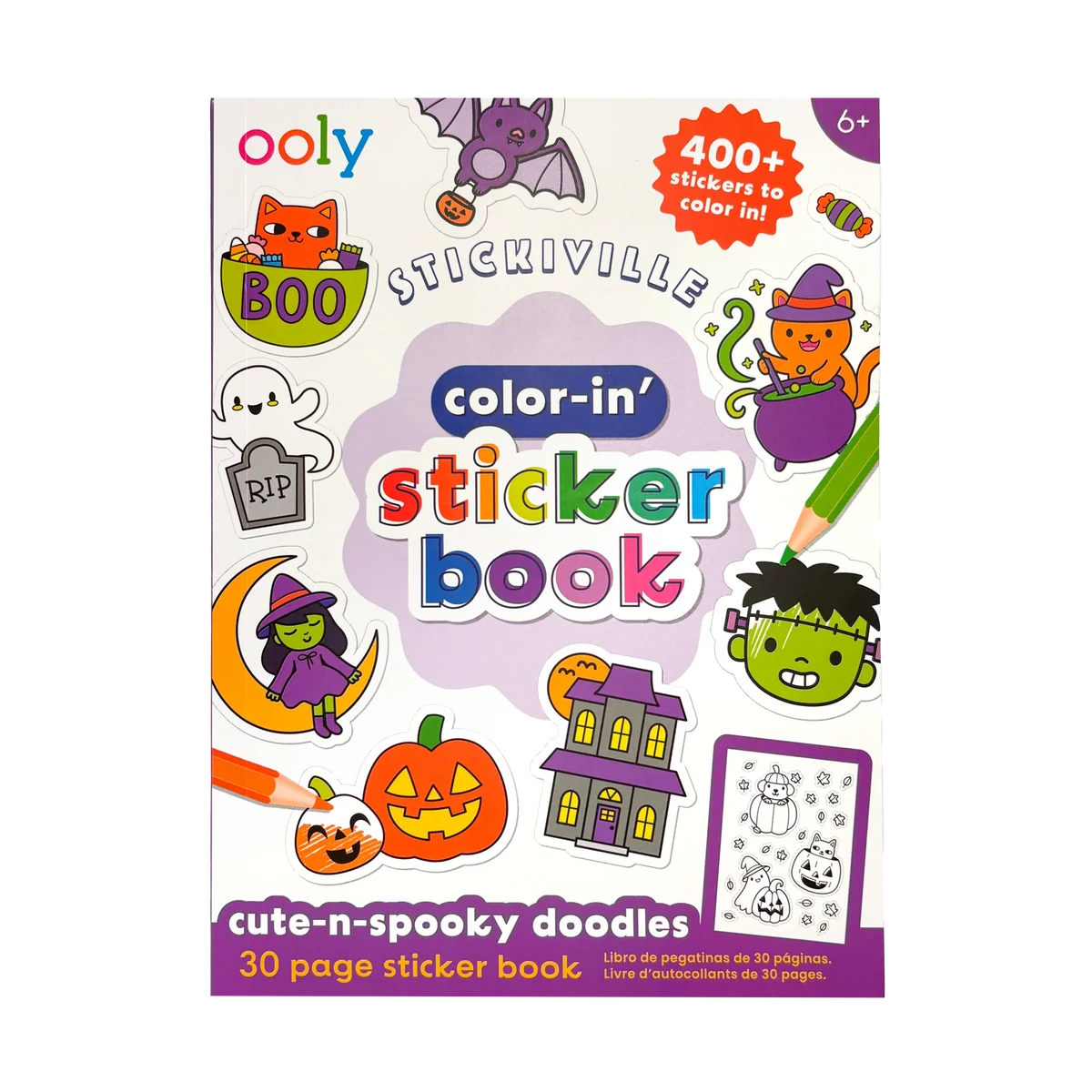 Stickiville Color-in' Sticker Book - Cute n Spook