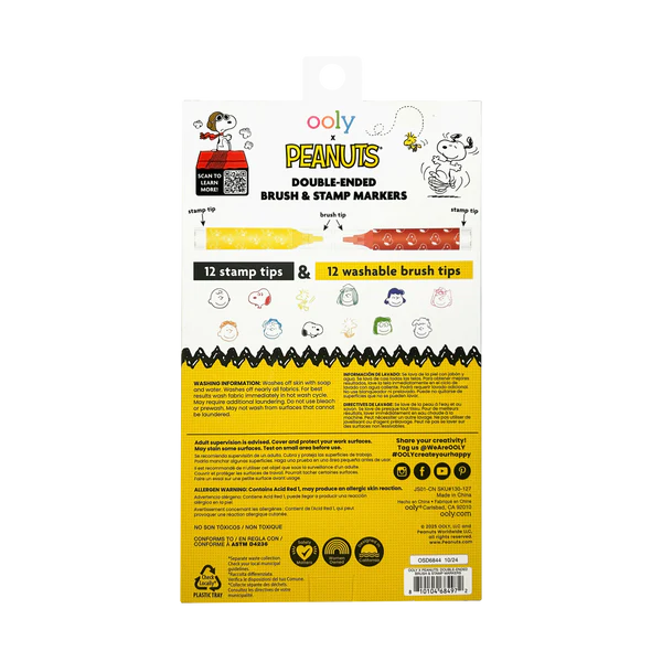 Ooly xPeanuts Brush/Stamp Markers