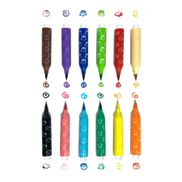 Ooly xPeanuts Brush/Stamp Markers