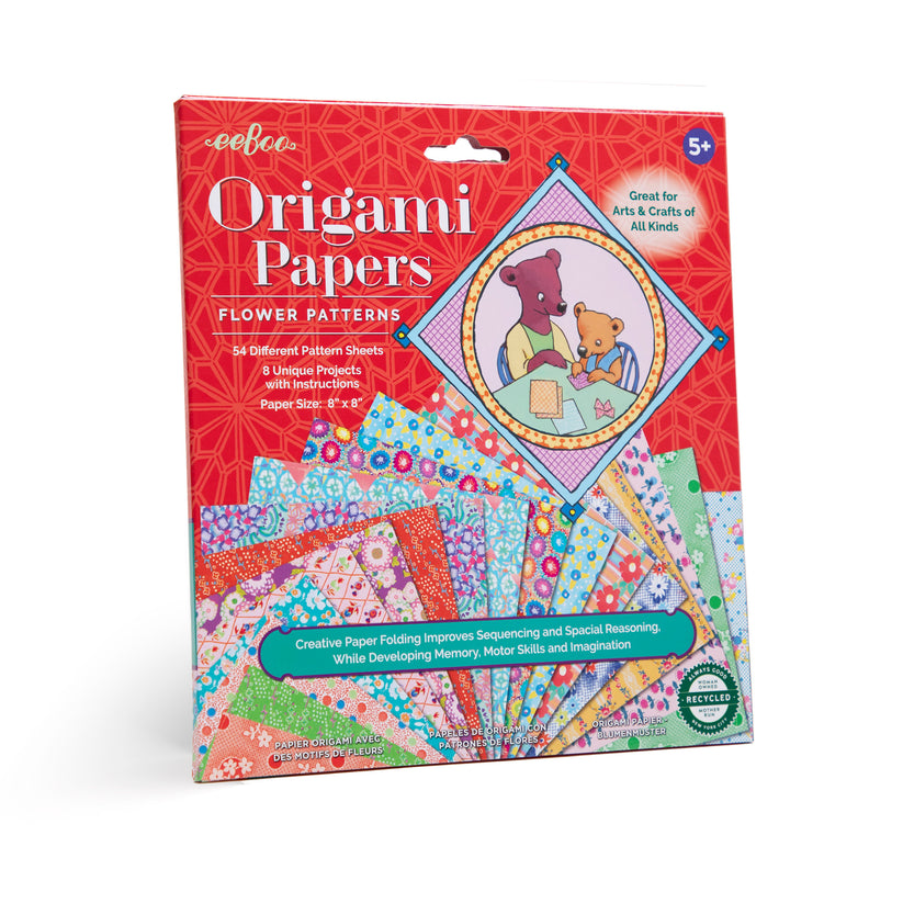 eeBoo Origami Papers - Flower Patterns