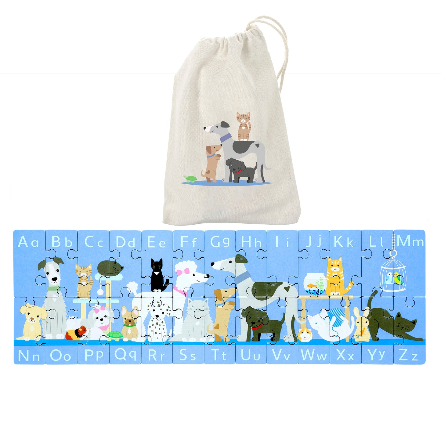 Pets Wooden Alphabet Puzzle