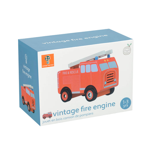 Wooden Vintage Fire Truck