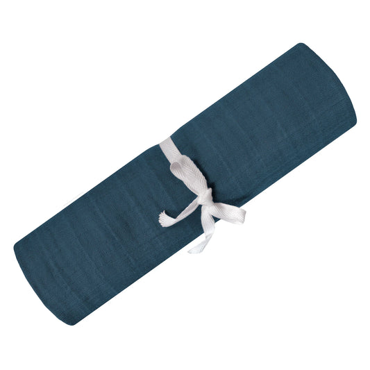 Perlimpinpin Muslin Swaddle - Navy