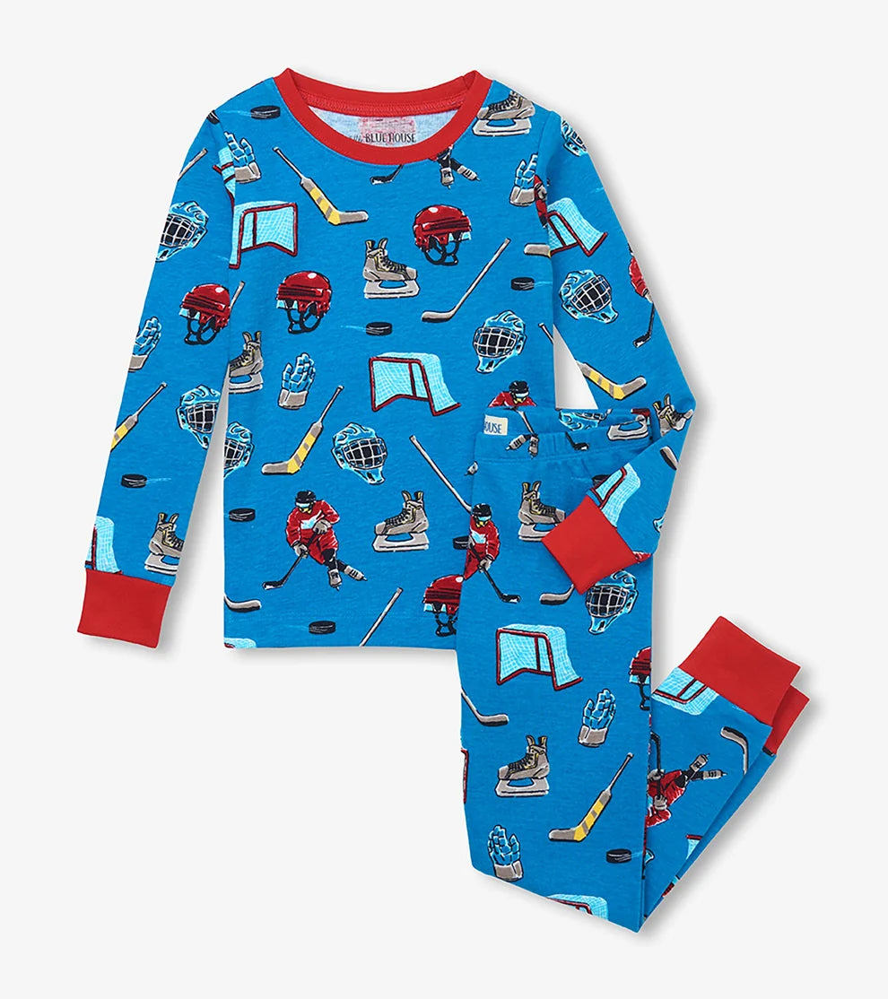 Little Blue House PJs - Hockey Night