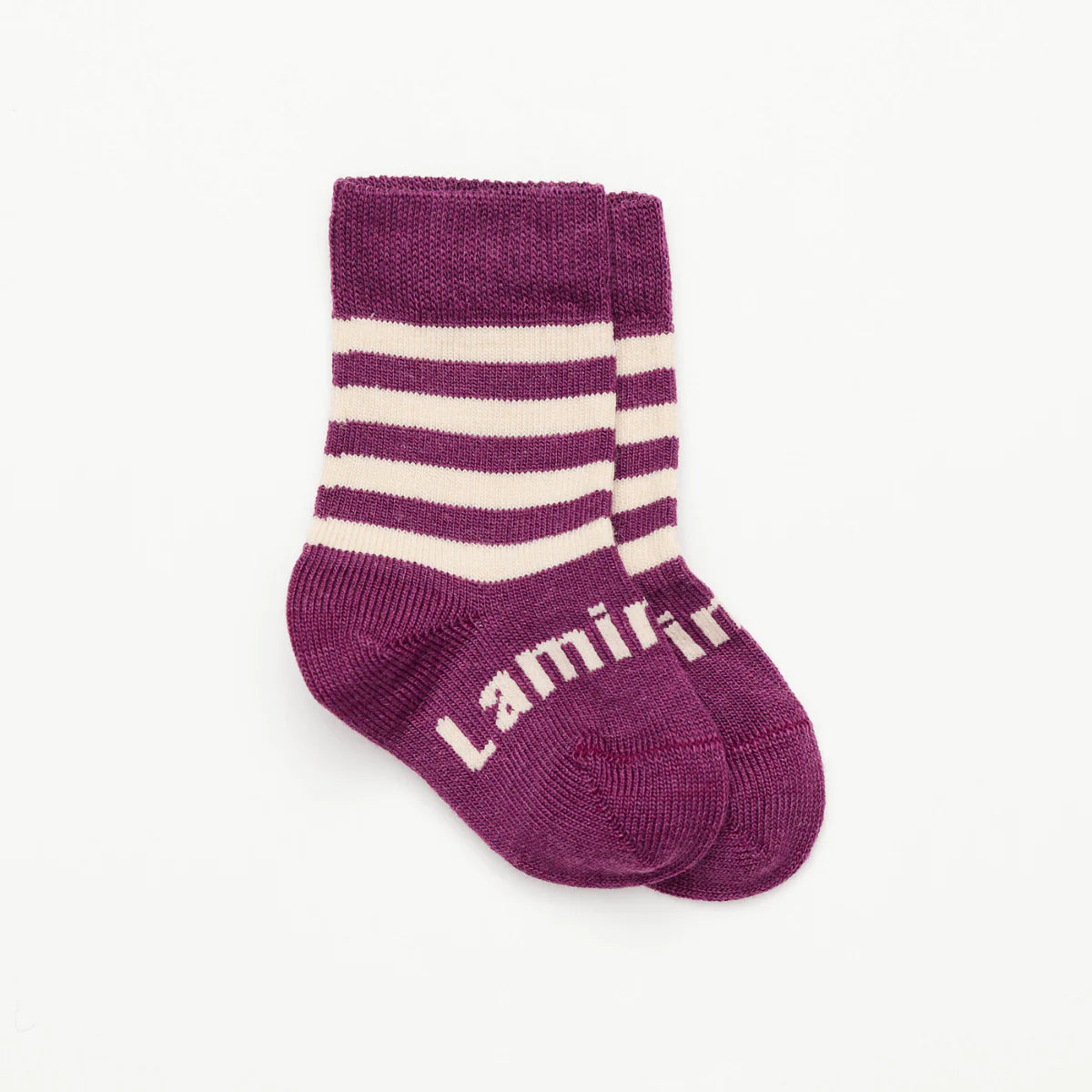 Lamington Merino Wool Baby Socks - Plum