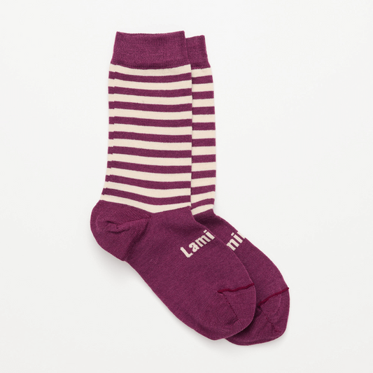 Lamington Merino Wool Socks - Plum