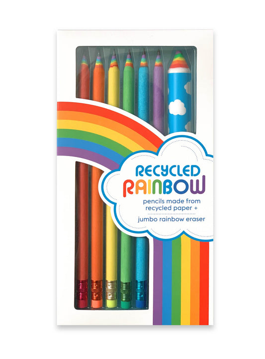 Snifty Recycled Rainbow Pencil and Eraser Set