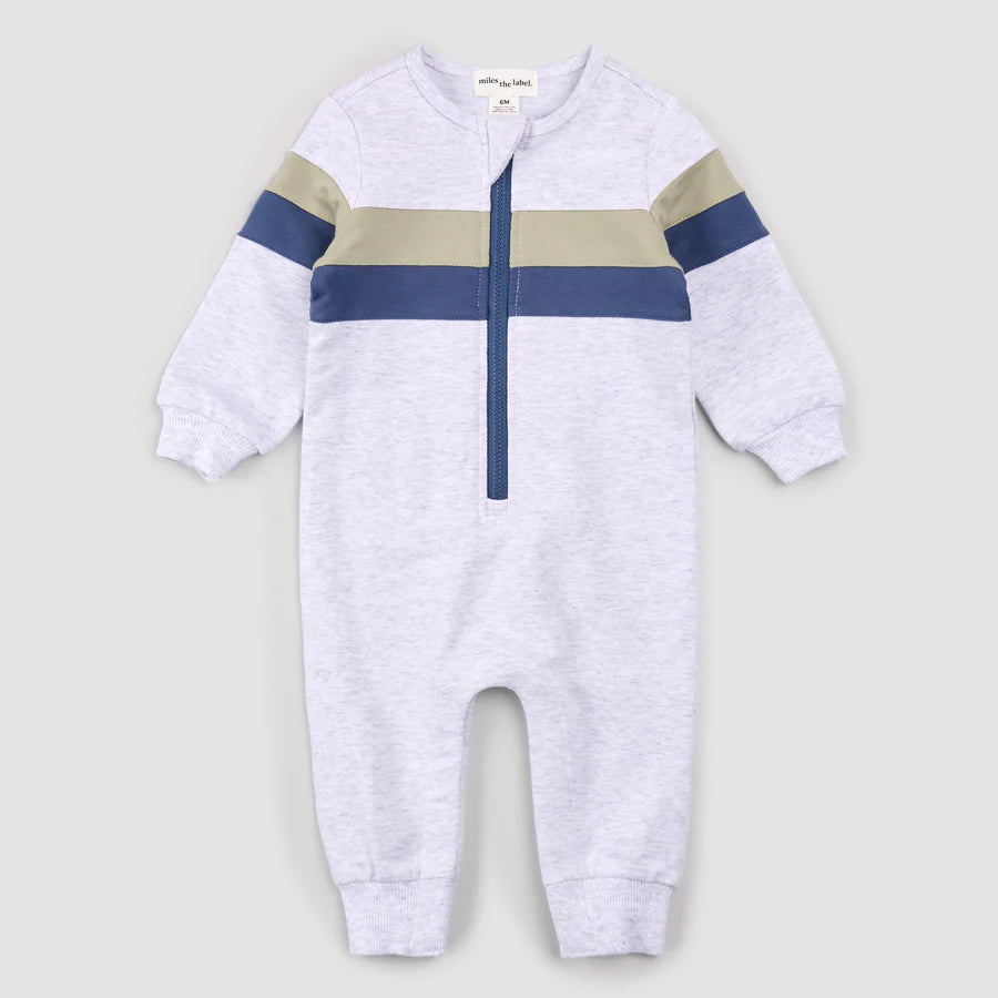 Miles the Label Knit Romper - Heather Grey