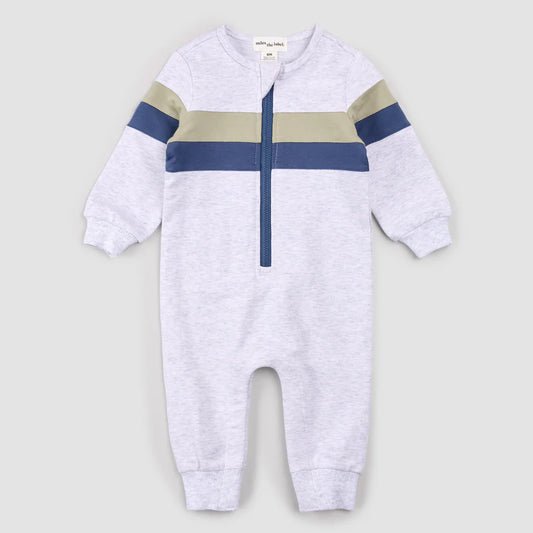 Miles the Label Knit Romper - Heather Grey