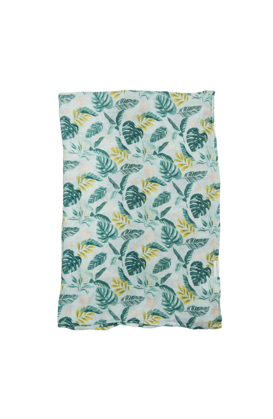 Loulou Lollipop Muslin Swaddle - Jungle Leaves