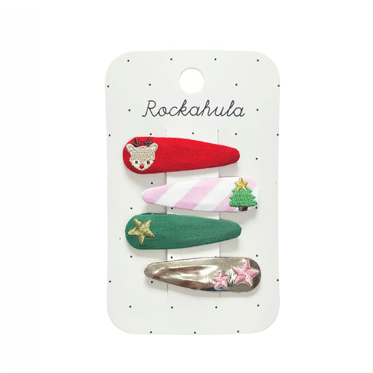 Rockahula Clips - Embroidered Christmas