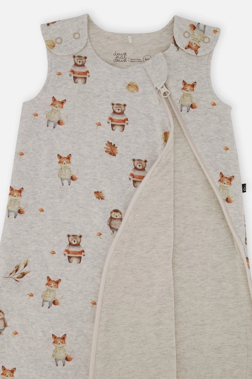 Deux par Deux Organic Cotton Sleep Bag - Woodland