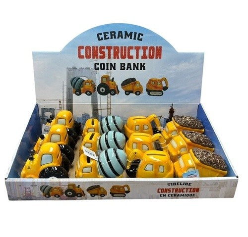 Ceramic Construction Coin Bank