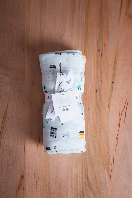 Lil North Co Muslin Swaddle - City Cars