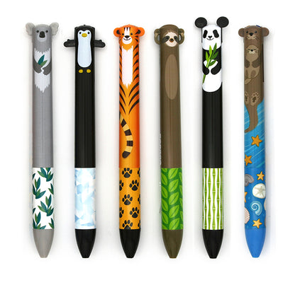 Snifty Twice As Nice 2 Color Click Pen - Cute Creatures