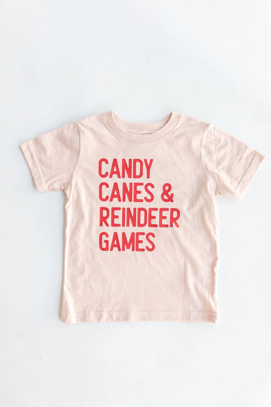 Candy Canes & Reindeer Games Pink Tee