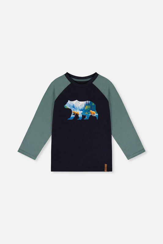 Deux par Deux Long Sleeve Tee - Landscape Bear