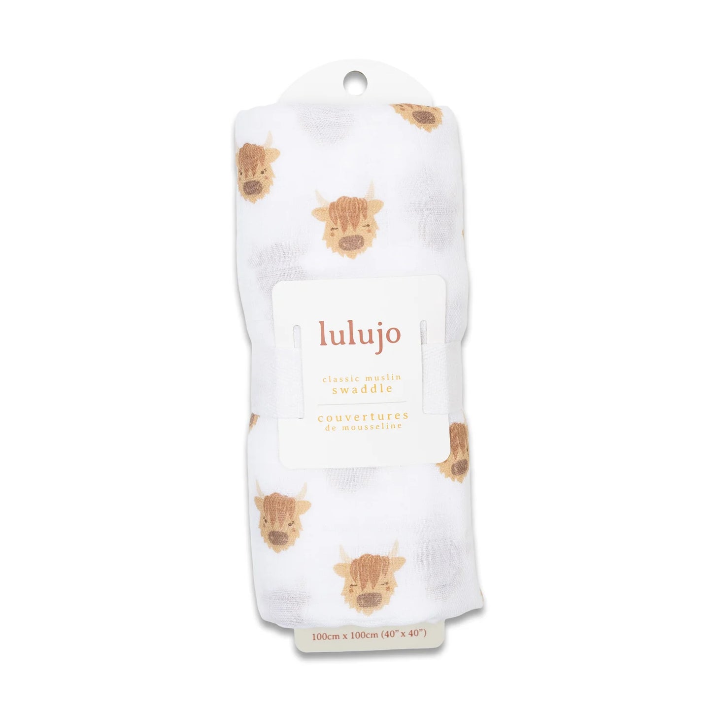 Lulujo Muslin Swaddle - Highland Cows