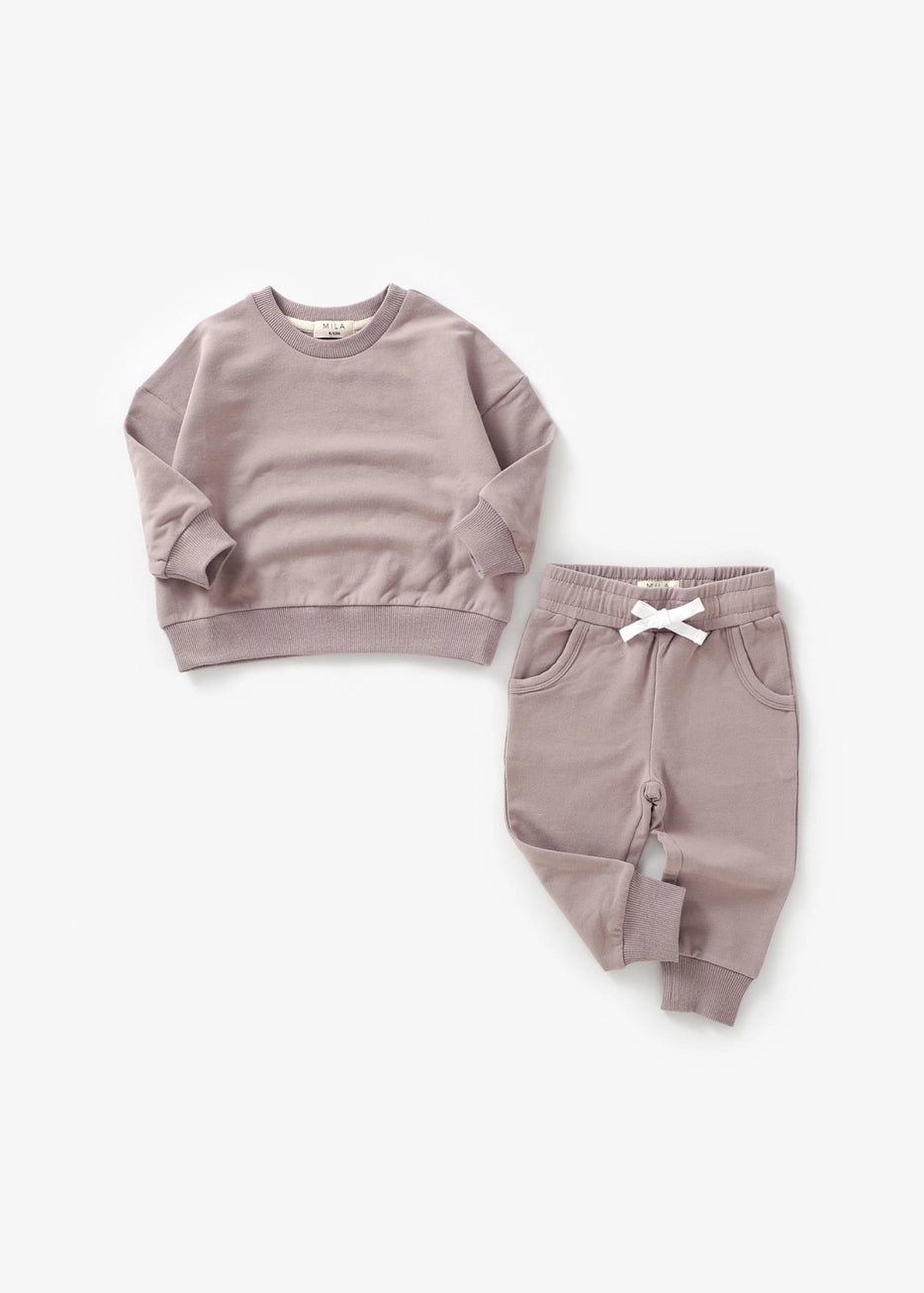 Sweatshirt & Jogger Set - Pale Mulberry