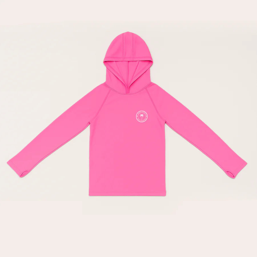 Honeysuckle Swim Hooded Sun Shirts - Fushia