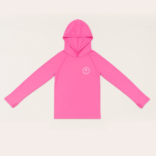 Honeysuckle Swim Hooded Sun Shirts - Fushia