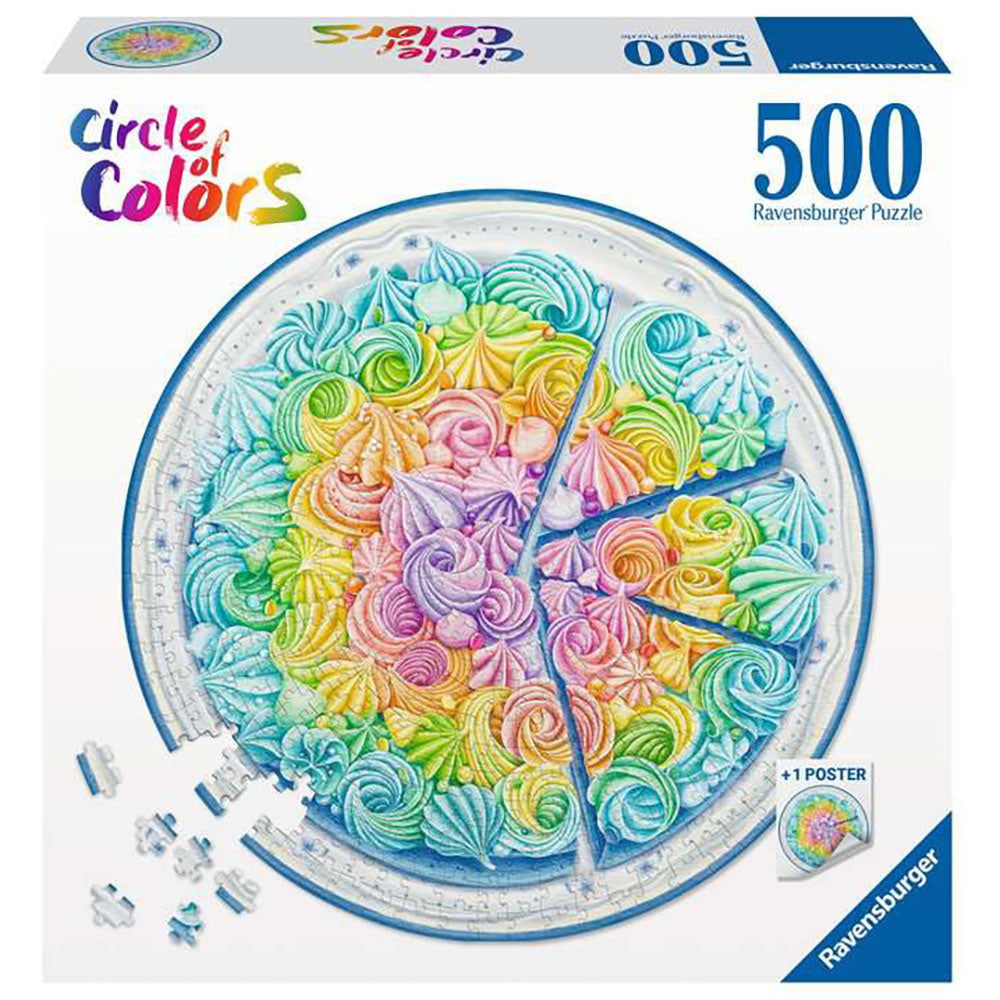 Ravensburger 500 Piece - Circle of Colours/Rainbow Cake