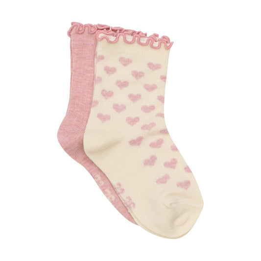 Minymo 2 Pack Socks - Hearts
