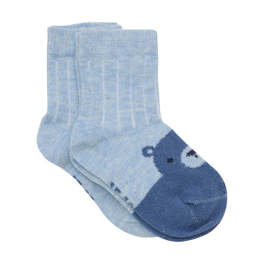 Minymo 2 Pack Baby Socks - Blue Bear