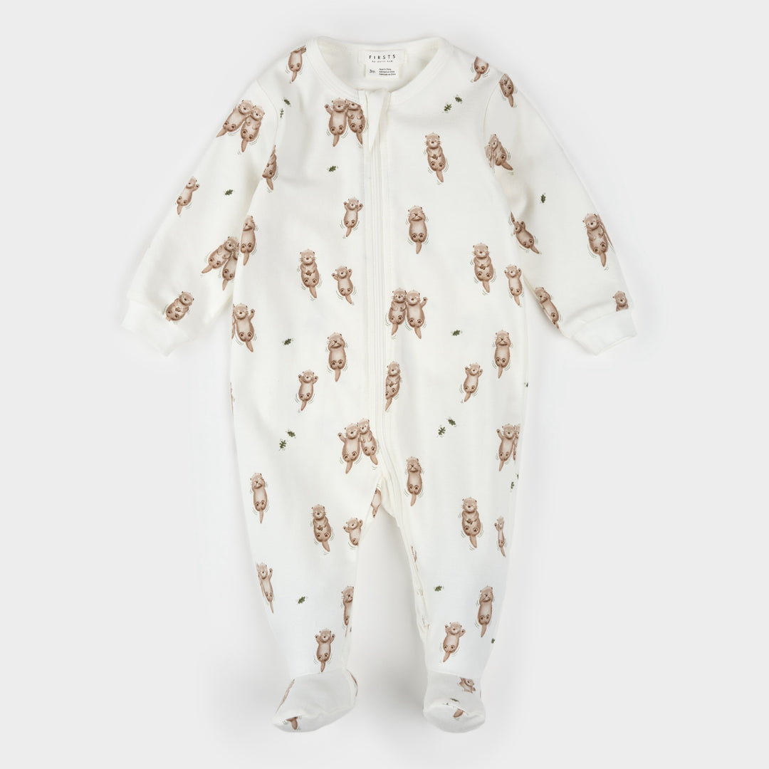 Petit Lem Organic Cotton Sleeper - Otters