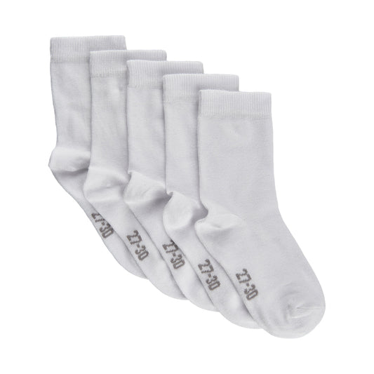 Minymo 5 Pack Socks - White