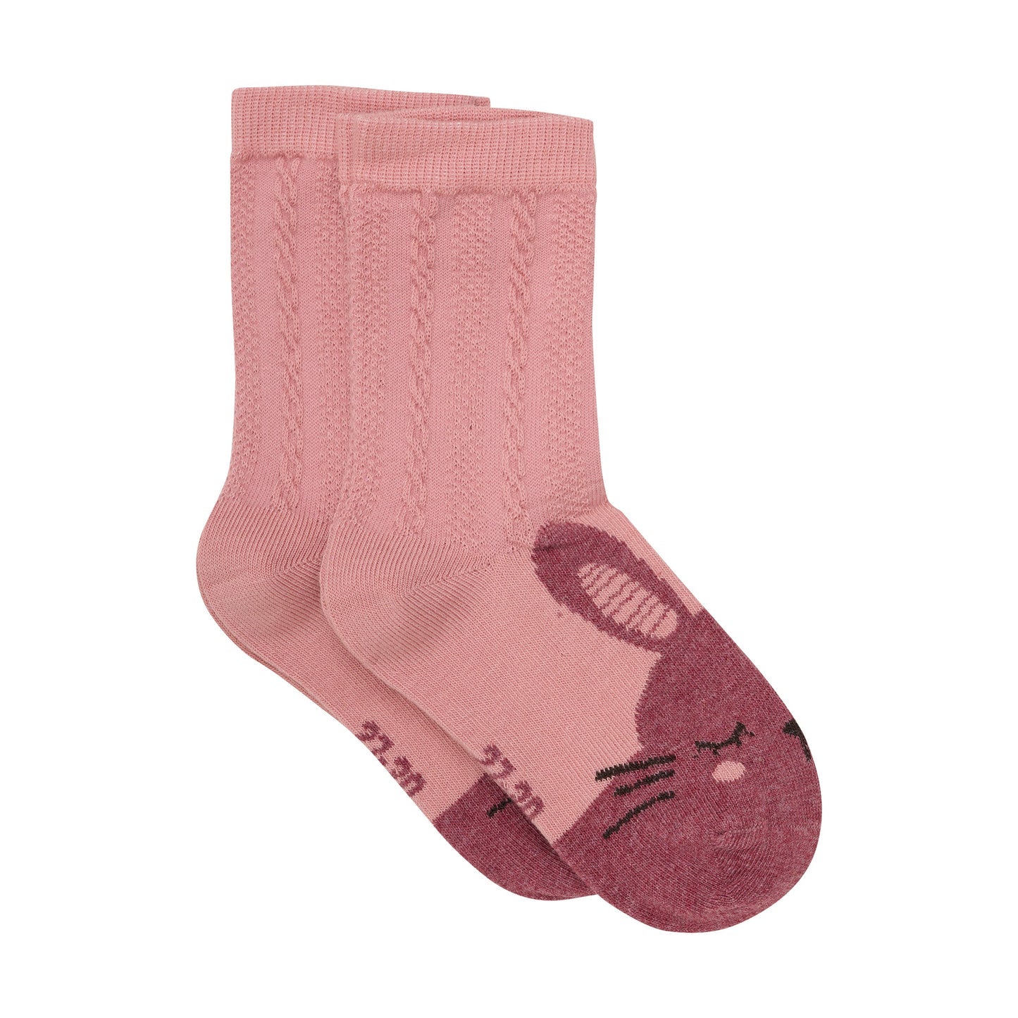Minymo 2 Pack Baby Socks - Pink Bunny