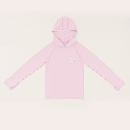 Honeysuckle Swim Hooded Sun Shirts - Light Pink