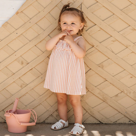 Petit Lem Baby Dress - Pink Stripe