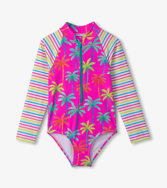 Hatley Rashguard Swimsuit - Painted Palms