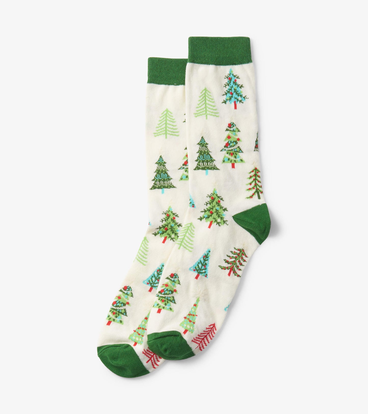 Little Blue House Men's Socks - Christmas Trees