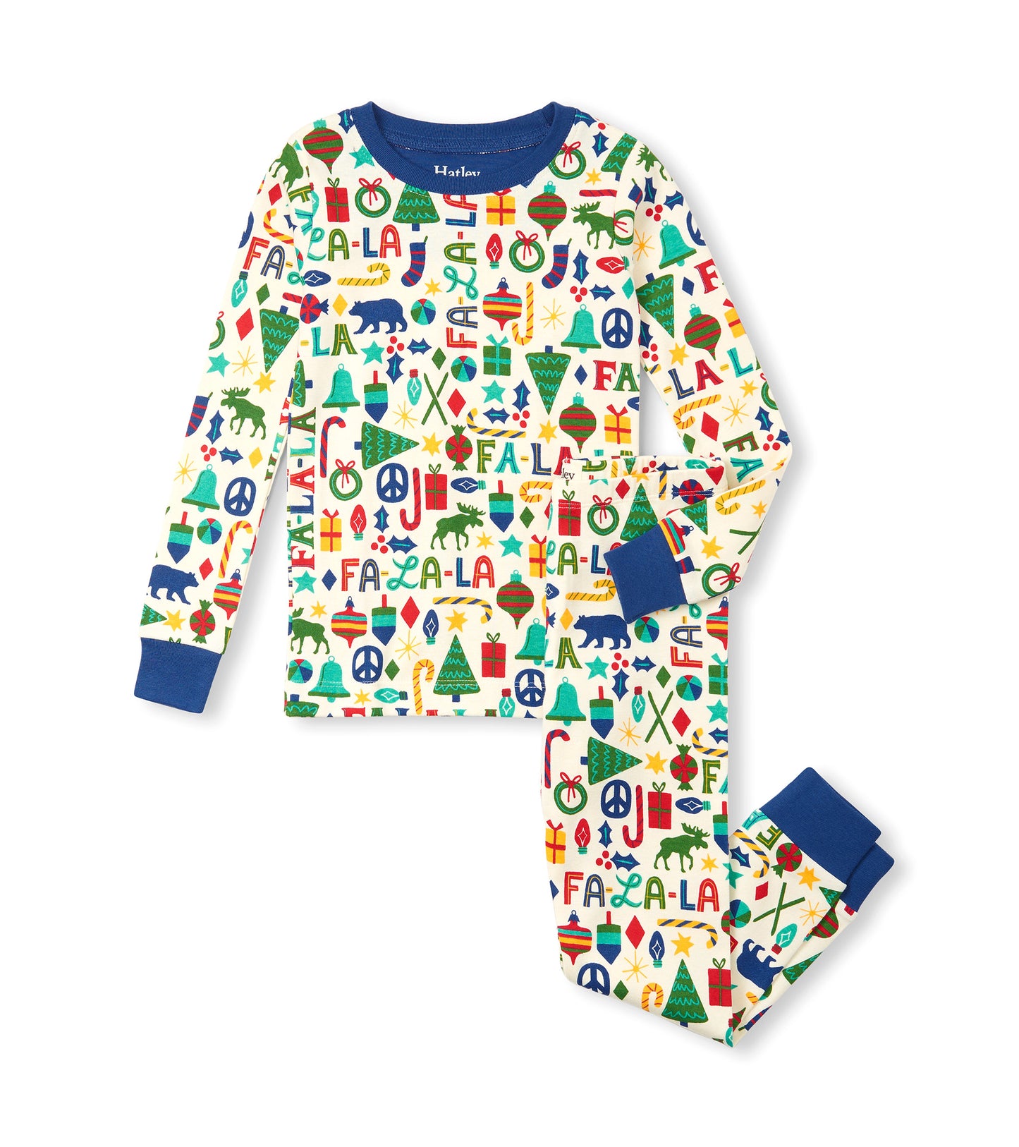 Hatley Organic Cotton PJs - Blue Fa La La