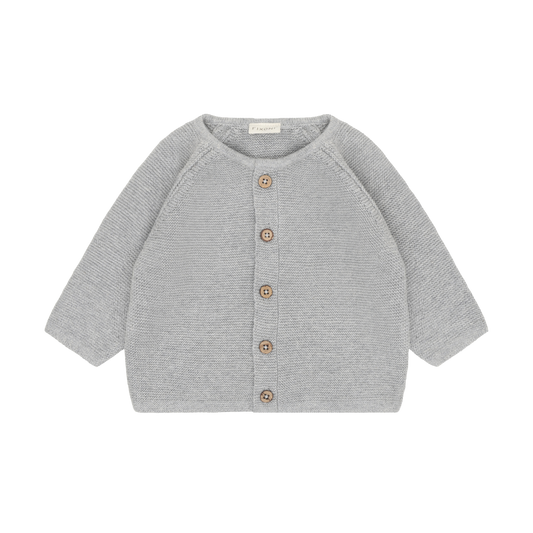 Flint Grey Melange Baby Cardigan