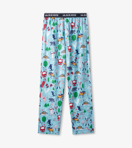 Little Blue House Men's Pajama Pants - Vintage Ski