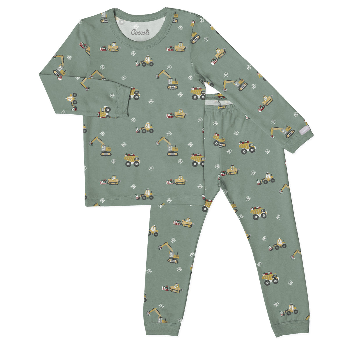 Coccoli PJs - Festive Construction Trucks