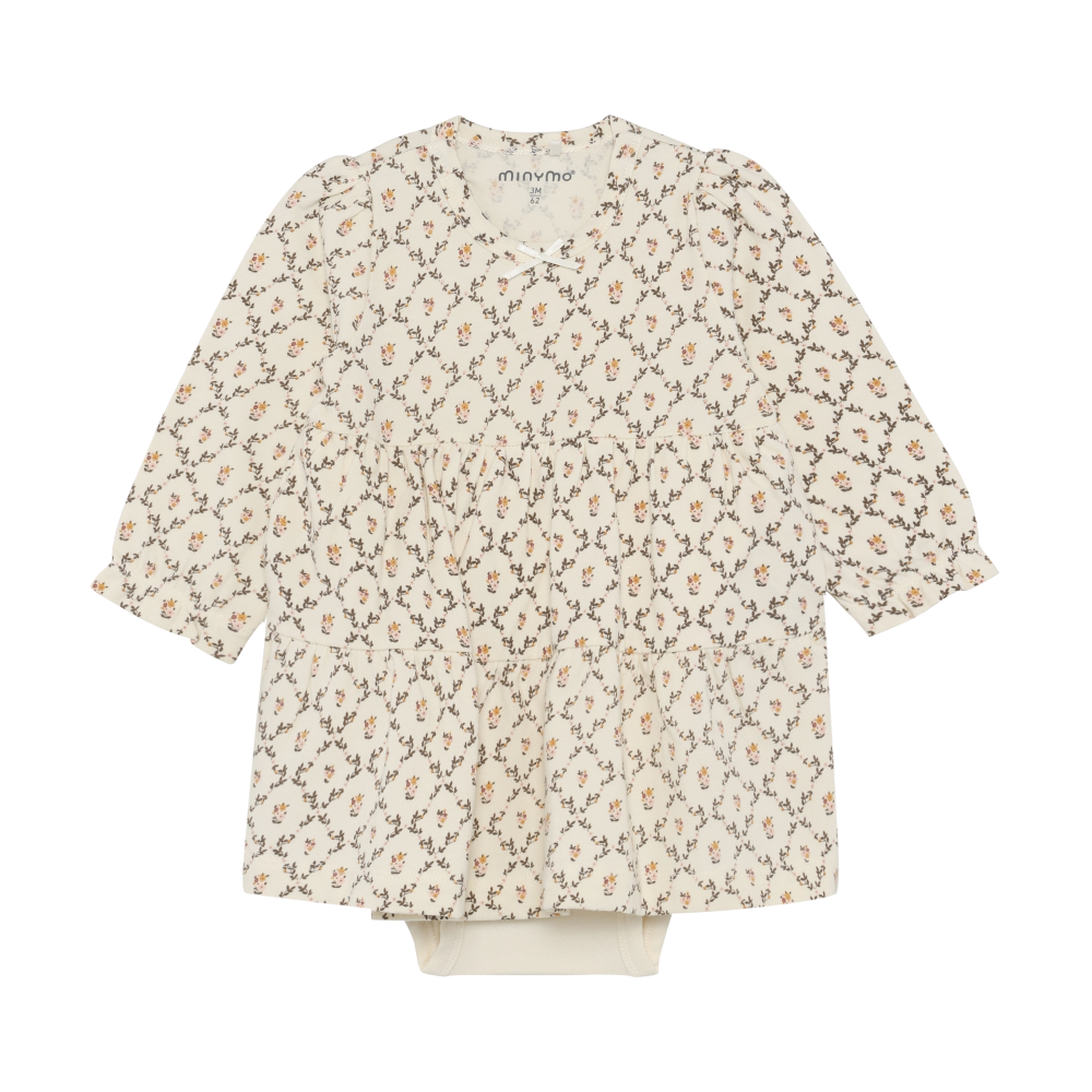Minymo Baby Dress - Pearl Floral
