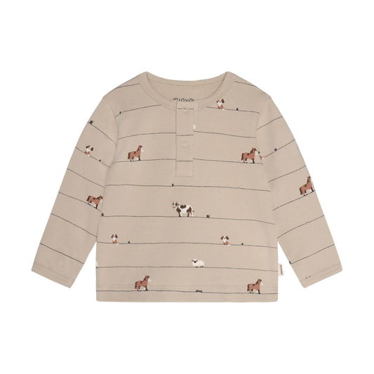 Minymo Baby Long Sleeve Tee - Farm Friends