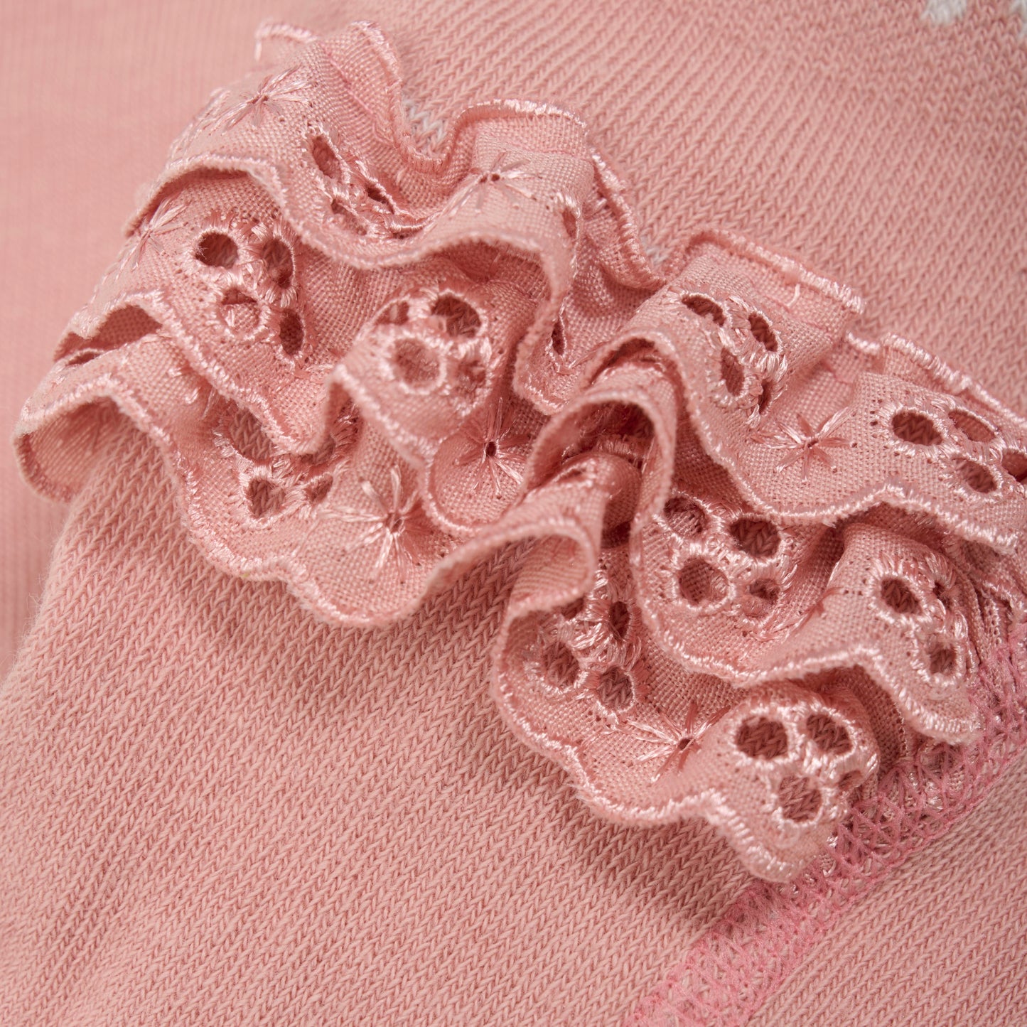 Minymo Baby Ruffled Tights - Rose Cloud