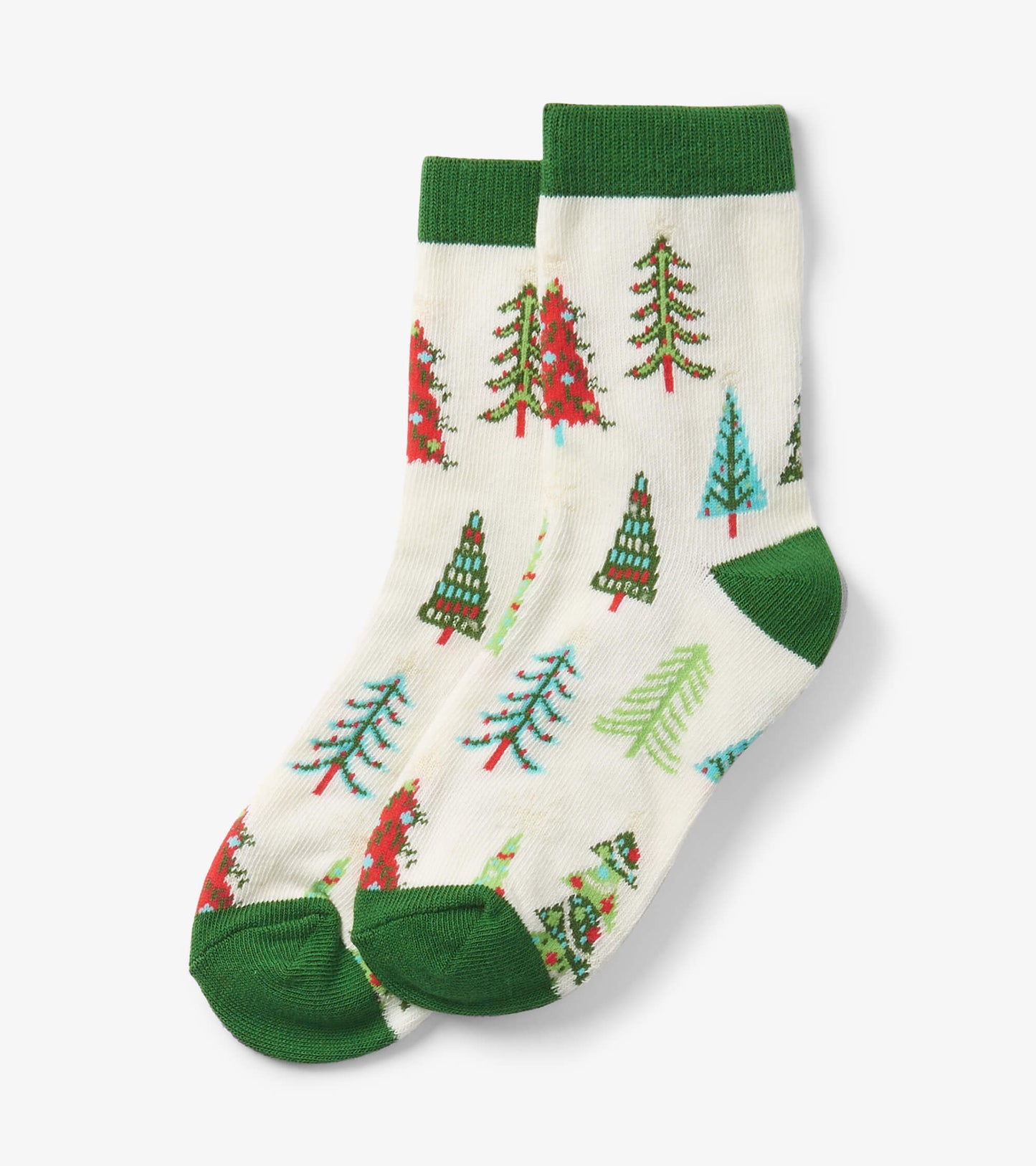 Little Blue House Crew Socks - Christmas Trees