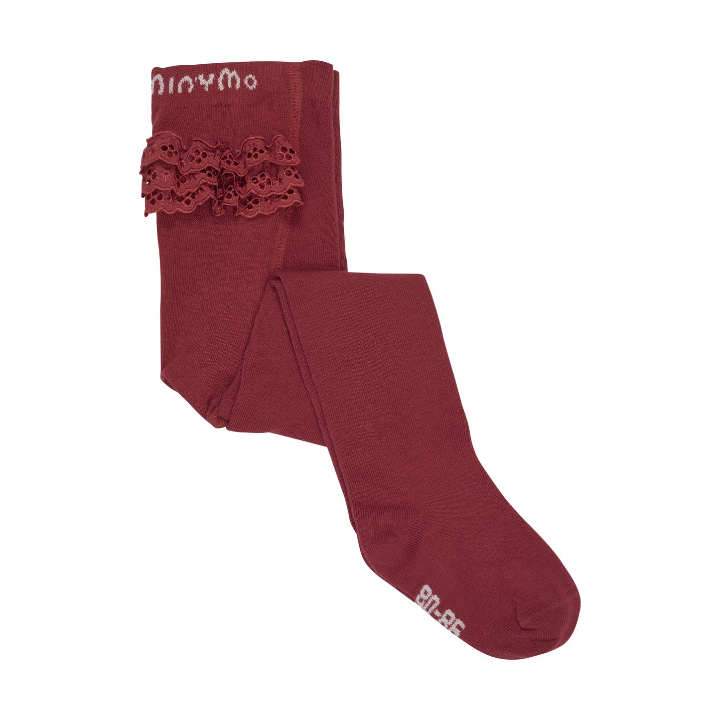 Minymo Baby Ruffled Tights - Rio Red