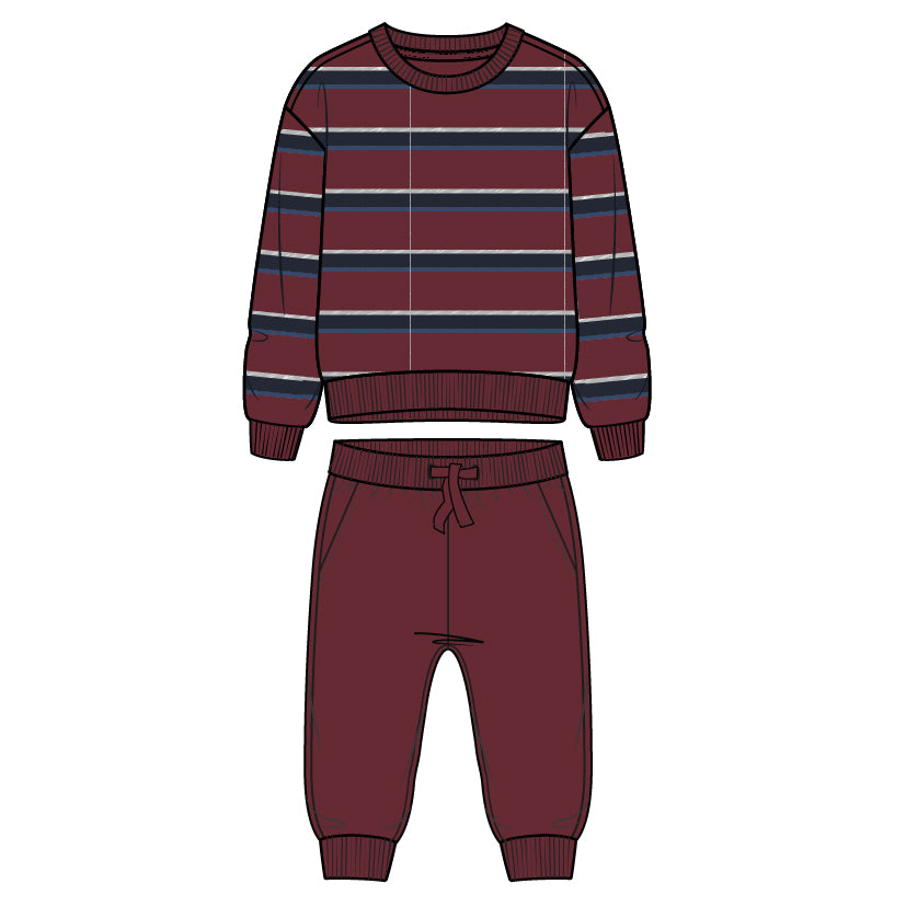 Miles Baby Set - Burgundy