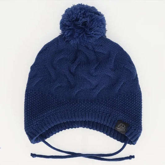 Calikids Knit Pom Pom Hat - Denim Blue (Final Sale)