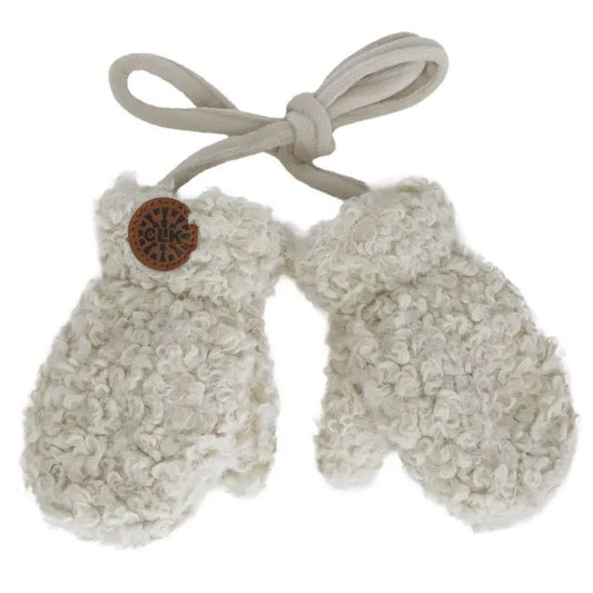 Calikids Baby Bear Mittens - Cream